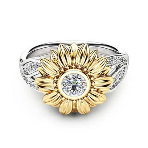 Gold-plated Sunflower Ring